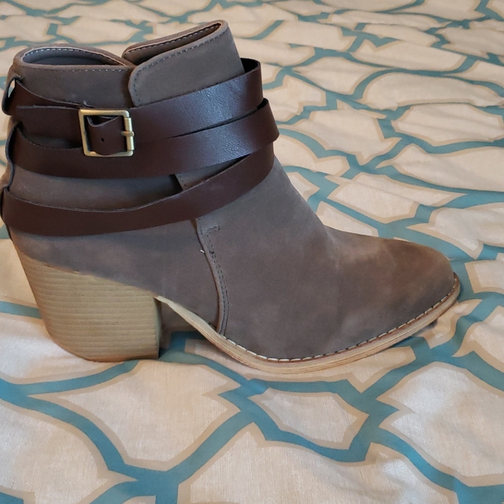 Grey ankle boots